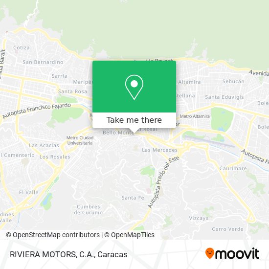 Mapa de RIVIERA MOTORS, C.A.