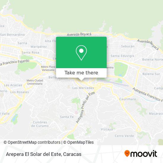 Mapa de Arepera El Solar del Este