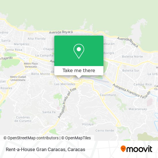 Rent-a-House Gran Caracas map