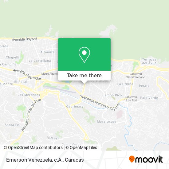 Emerson Venezuela, c.A. map