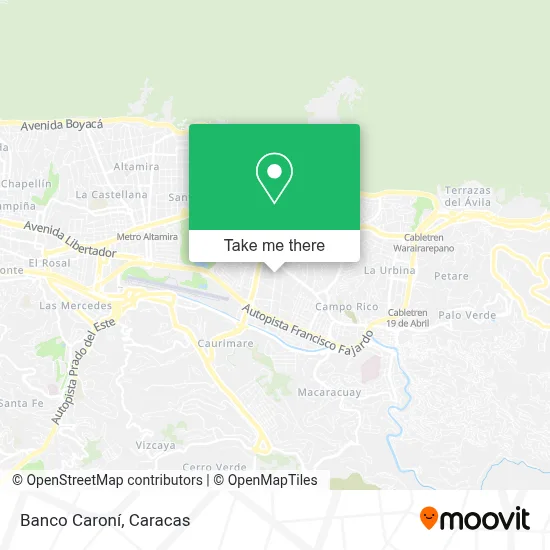 Mapa de Banco Caroní