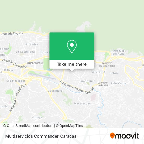 Mapa de Multiservicios Commander