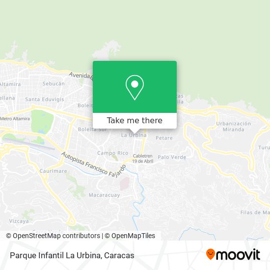 Mapa de Parque Infantil La Urbina