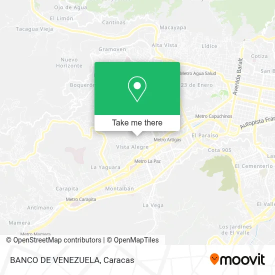 Mapa de BANCO DE VENEZUELA