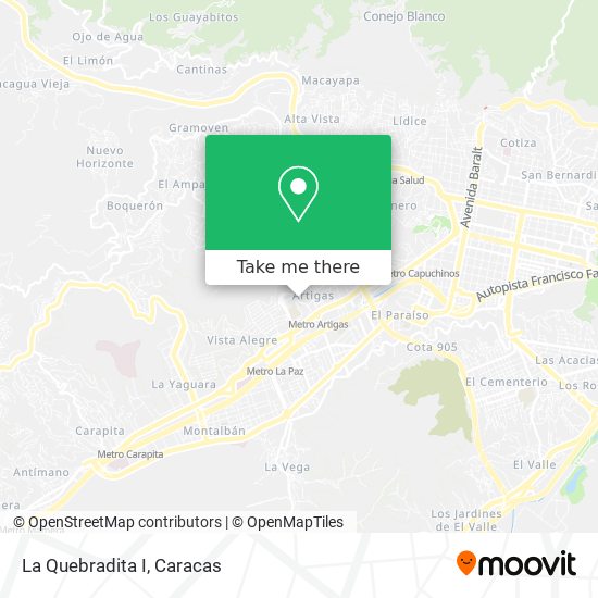 La Quebradita I map