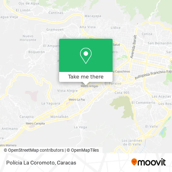 Polícia La Coromoto map