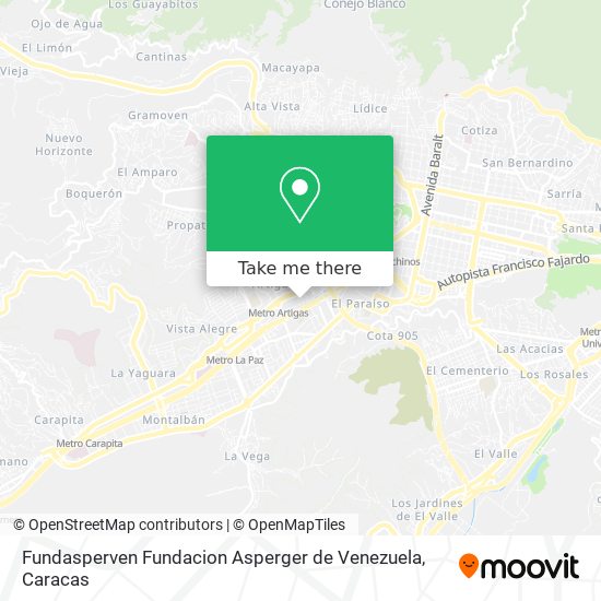 Fundasperven Fundacion Asperger de Venezuela map