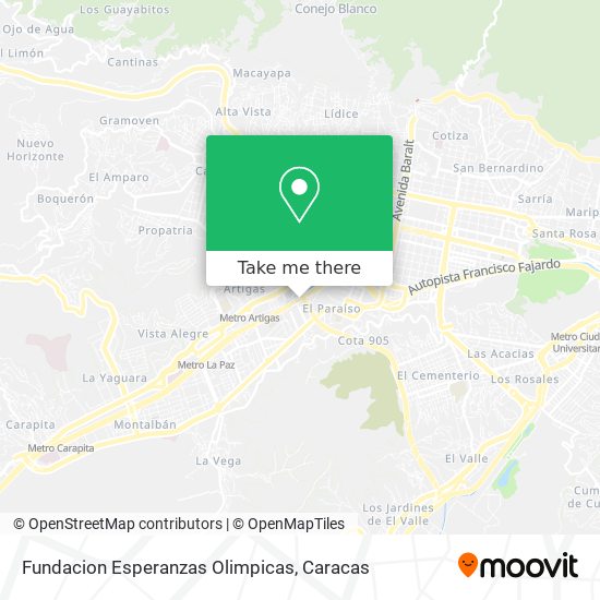 Mapa de Fundacion Esperanzas Olimpicas