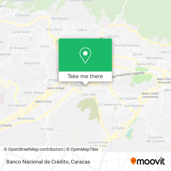 Banco Nacional de Crédito map