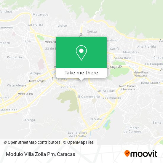 Modulo Villa Zoila Pm map
