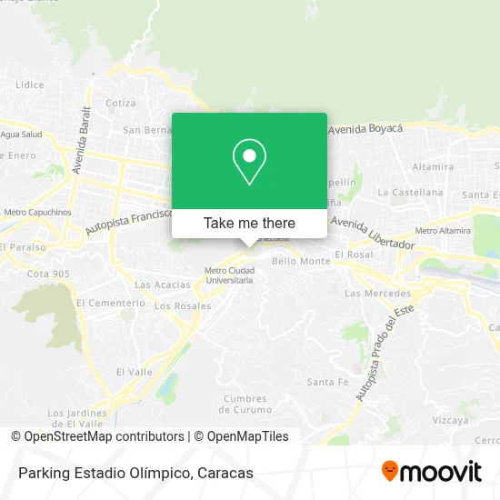 Parking Estadio Olímpico map