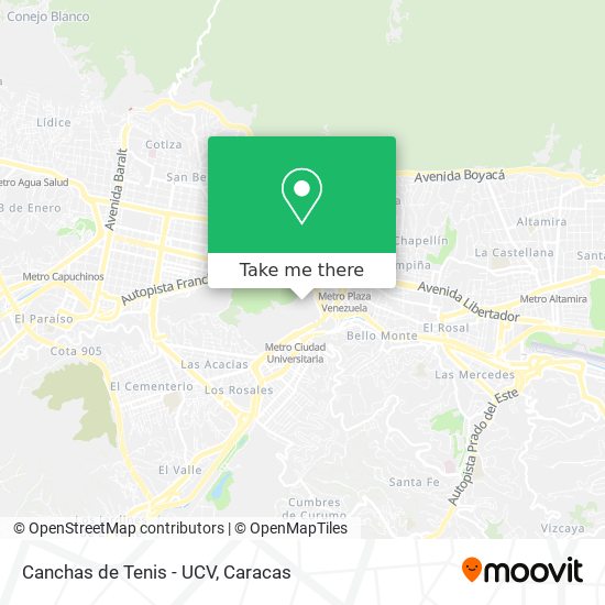 Canchas de Tenis - UCV map