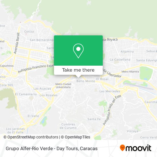 Grupo Alfer-Rio Verde - Day Tours map