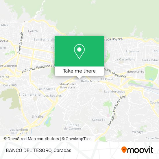 BANCO DEL TESORO map