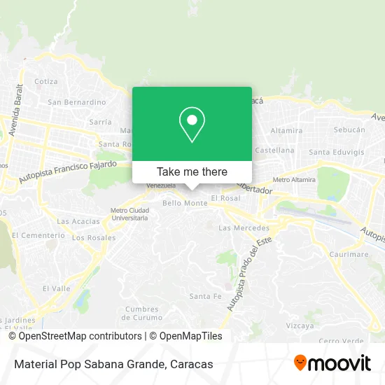 Material Pop Sabana Grande map