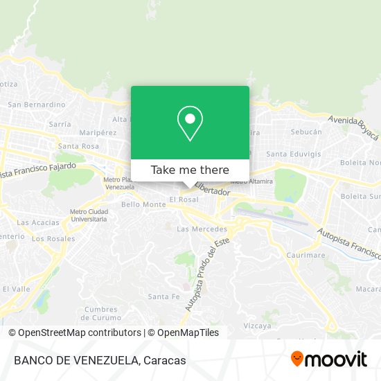 Mapa de BANCO DE VENEZUELA