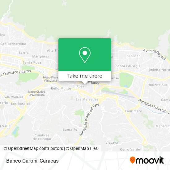 Mapa de Banco Caroní