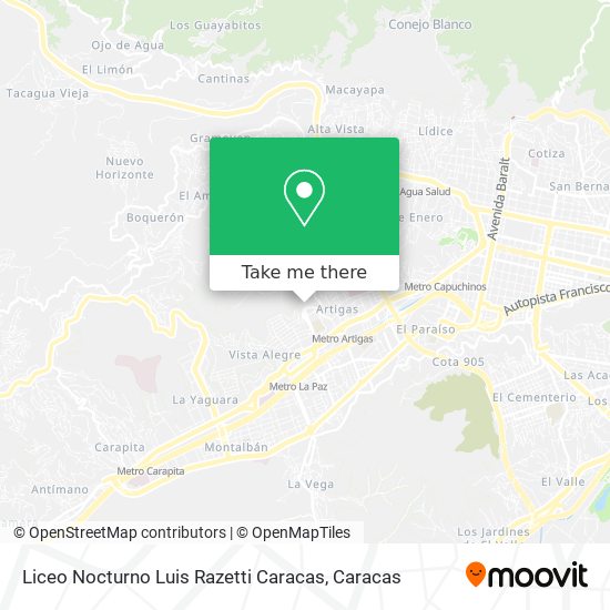 Liceo Nocturno Luis Razetti Caracas map