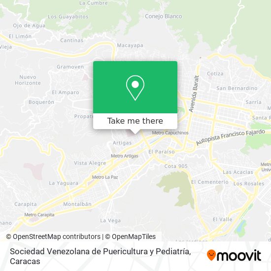 Sociedad Venezolana de Puericultura y Pediatría map