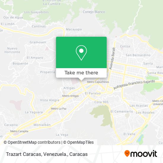 Trazart Caracas, Venezuela. map