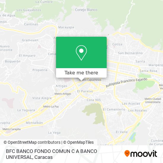 BFC BANCO FONDO COMUN C A BANCO UNIVERSAL map