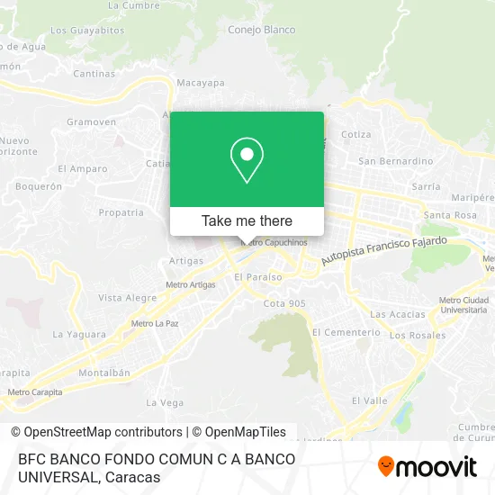 BFC BANCO FONDO COMUN C A BANCO UNIVERSAL map