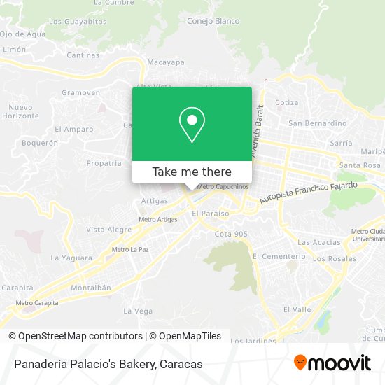 Panadería Palacio's Bakery map