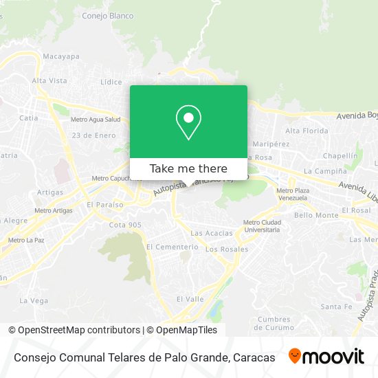 Consejo Comunal Telares de Palo Grande map