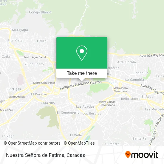 Mapa de Nuestra Señora de Fatima