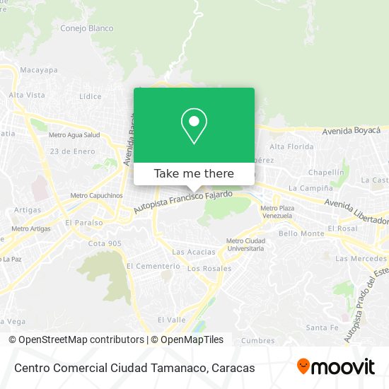 Centro Comercial Ciudad Tamanaco map