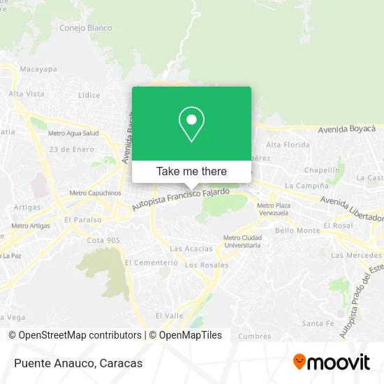 Puente Anauco map