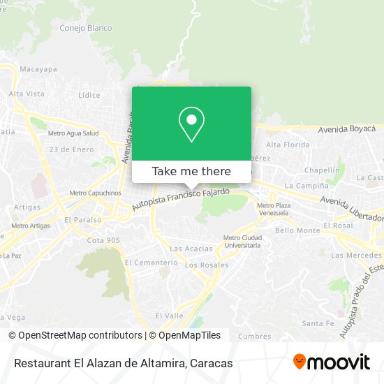 Restaurant El Alazan de Altamira map