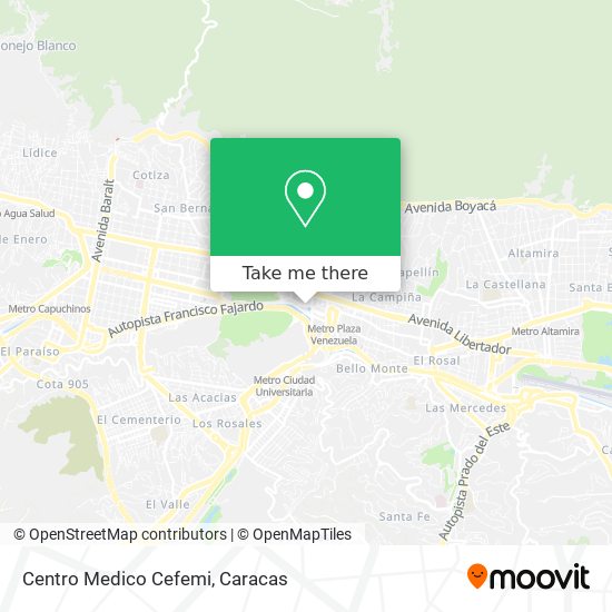 Mapa de Centro Medico Cefemi