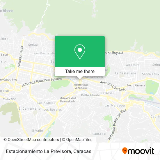 Estacionamiento La Previsora map