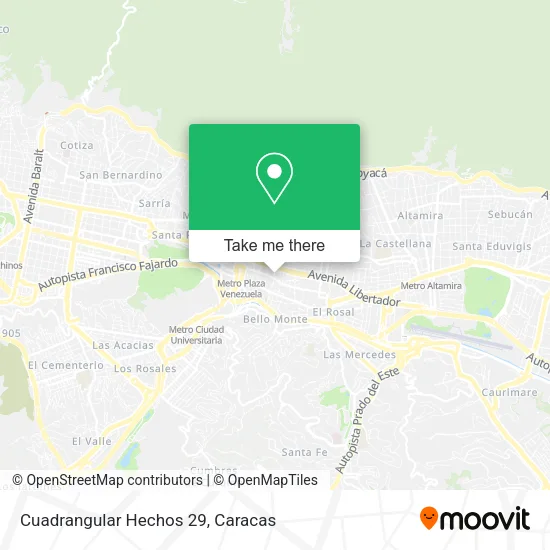 Mapa de Cuadrangular Hechos 29