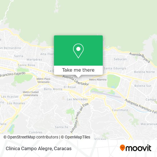 Mapa de Clínica Campo Alegre