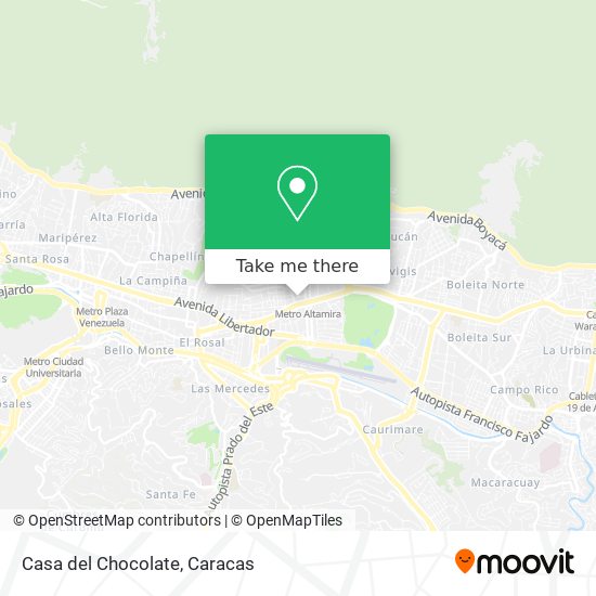 Mapa de Casa del Chocolate