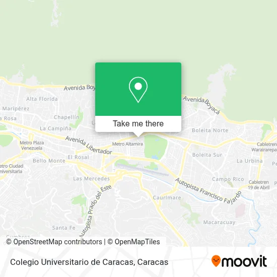 Colegio Universitario de Caracas map