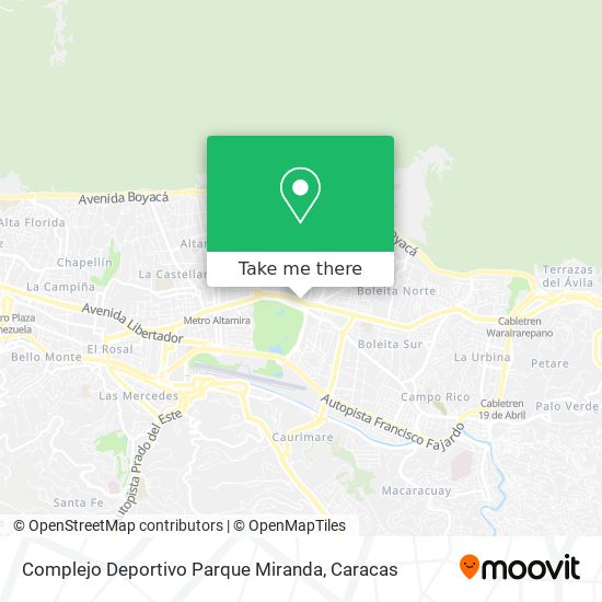 Complejo Deportivo Parque Miranda map