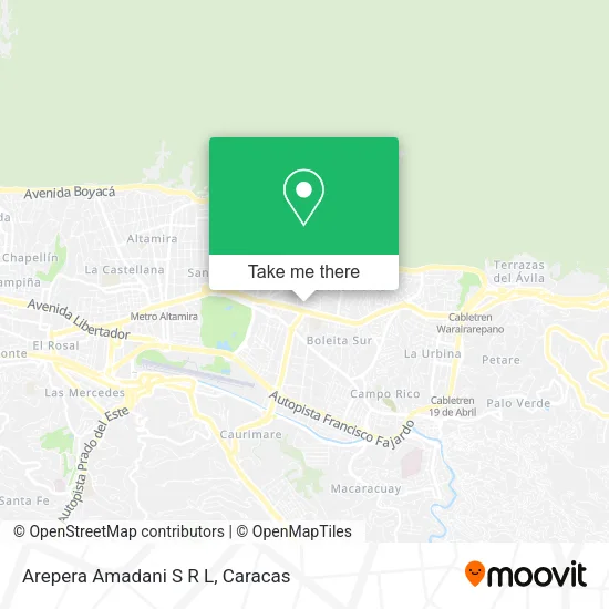 Arepera Amadani S R L map