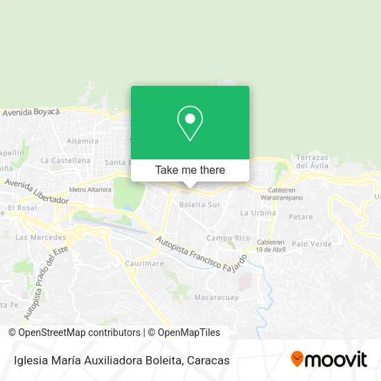 Iglesia María Auxiliadora Boleita map