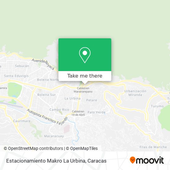 Mapa de Estacionamiento Makro La Urbina