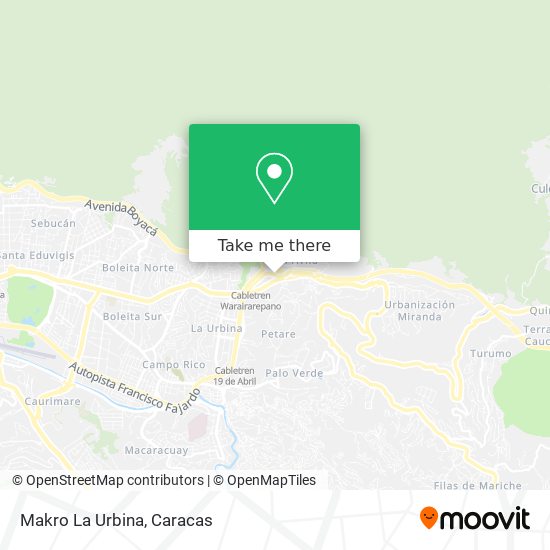 Makro La Urbina map
