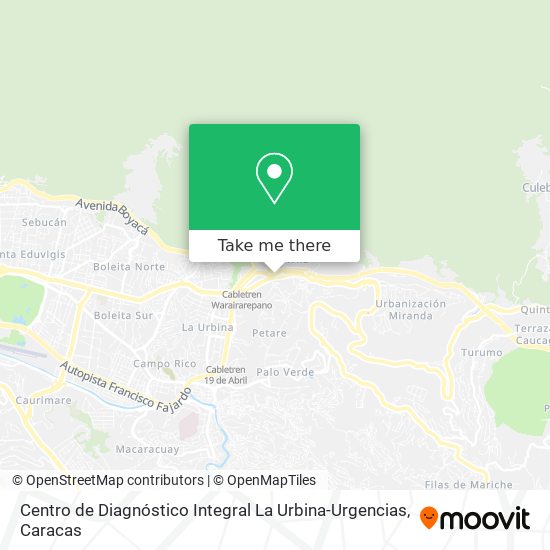 Centro de Diagnóstico Integral La Urbina-Urgencias map