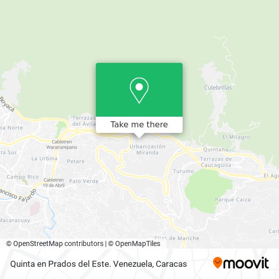 Quinta en Prados del Este. Venezuela map