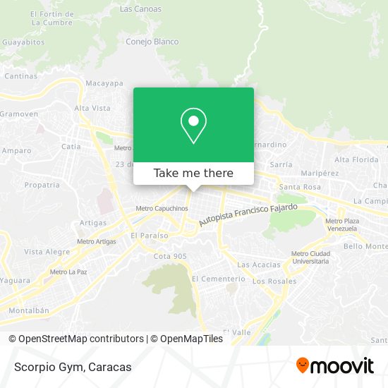 Mapa de Scorpio Gym