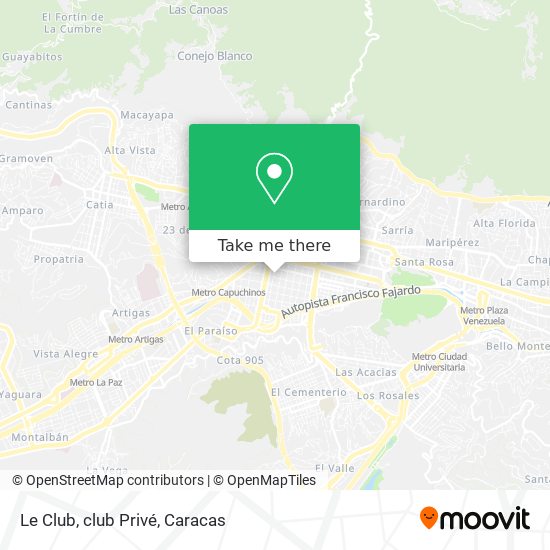 Le Club, club Privé map