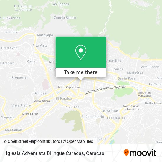 Iglesia Adventista Bilingüe Caracas map