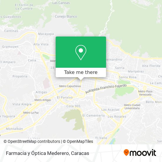 Farmacia y Óptica Mederero map