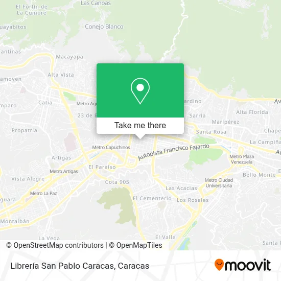 Mapa de Librería San Pablo Caracas